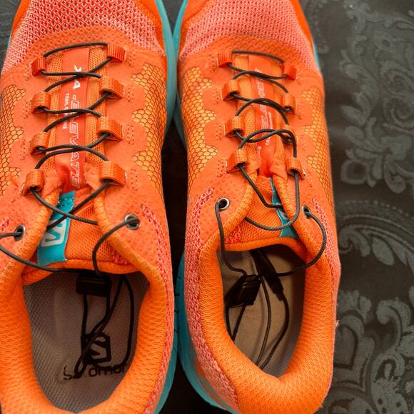 Salomon hiking shoes orange and teal size 8.5 men - Picture 6 of 12